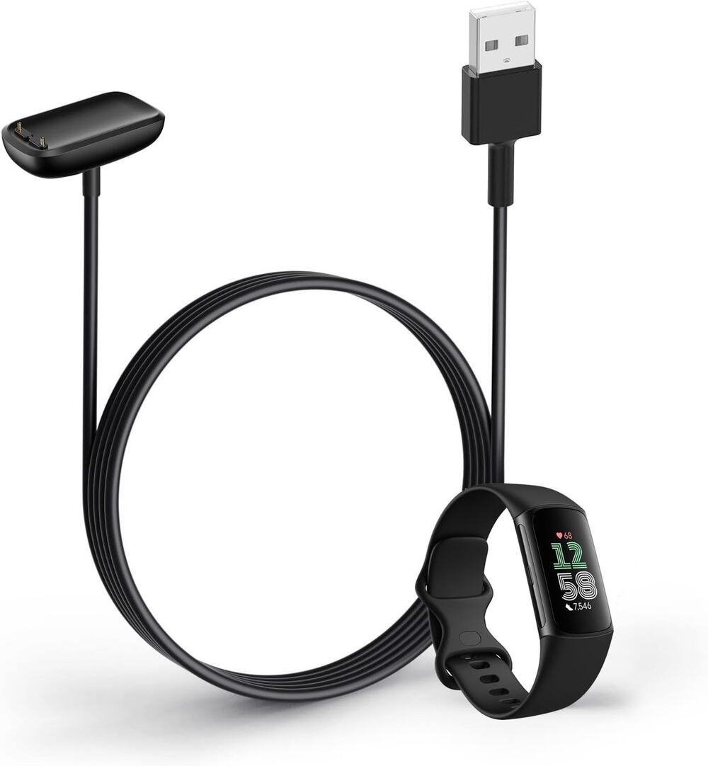 Replace Fitbit Charge 5 6 Luxe 3.3ft USB Charging Cable Magnetic Charger Cord
